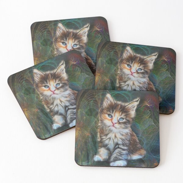 Artikelvorschau, Mystic Kitten (quadratische Version) - Von John Robert Beck entworfen und verkauft von studiobprints.