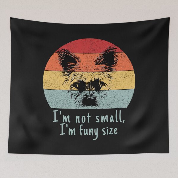 Item preview, Dog I'm not small, I'm fun size York Retro Sun set designed and sold by FreeMind-Design.