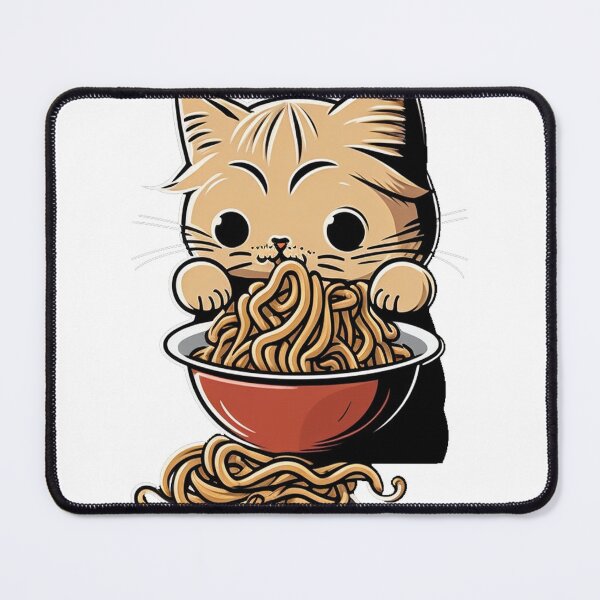 Item preview, cat eating spaghetti, Entertaining designed and sold by Benjamin Christopher.