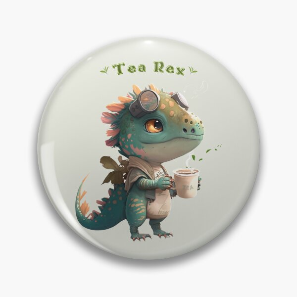 Item preview, Tea Rex Cute Dinosaur with Green Tea designed and sold by lelixart.