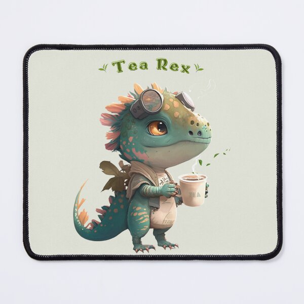 Item preview, Tea Rex Cute Dinosaur with Green Tea designed and sold by lelixart.