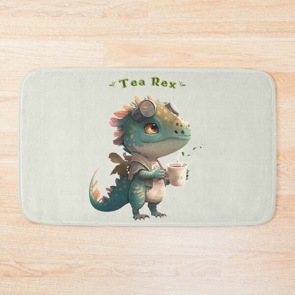 Item preview, Tea Rex Cute Dinosaur with Green Tea designed and sold by lelixart.