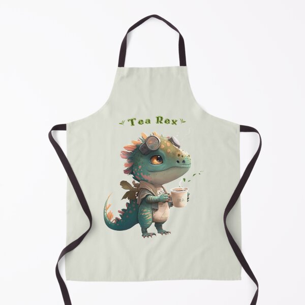Item preview, Tea Rex Cute Dinosaur with Green Tea designed and sold by lelixart.