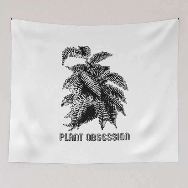 Item preview, Plant Obsessed | Black Artwork | designed and sold by VintagePlantJoy.