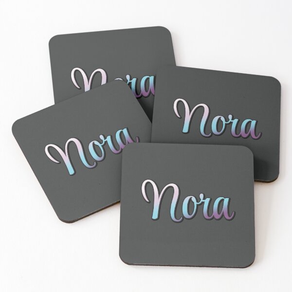 Item preview, Nora Typographic Name in Cool Colors and Script Lettering  designed and sold by AloraDawnEve.
