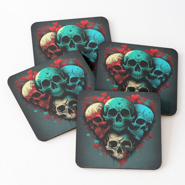 Aperçu de l'œuvre Graffiti Style Skull and Heart Design créée et vendue par scollum.