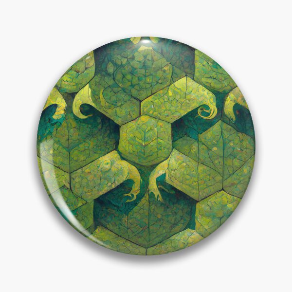 Item preview, Green Hexagon Chameleon Scales Repeating Pattern designed and sold by chamlogic.