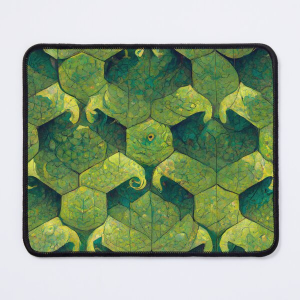 Item preview, Green Hexagon Chameleon Scales Repeating Pattern designed and sold by chamlogic.