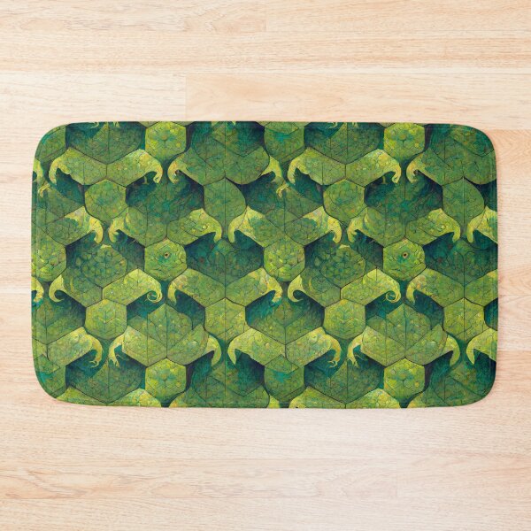 Item preview, Green Hexagon Chameleon Scales Repeating Pattern designed and sold by chamlogic.