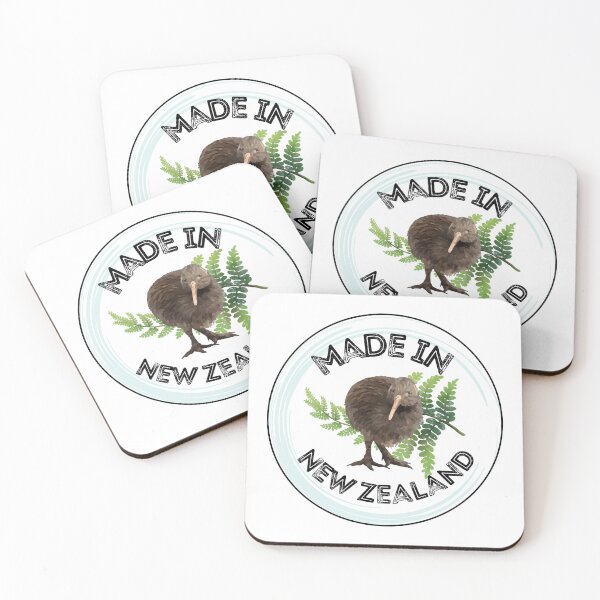 Item preview, "Made in New Zealand" kiwi bird with fern designed and sold by PhotoDesignNZ.