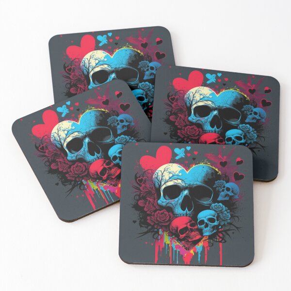 Artikelvorschau, Graffiti Style Skull and Heart Design entworfen und verkauft von scollum.