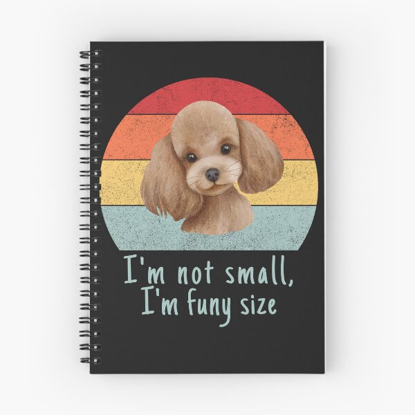 Item preview, Poodle I'm not small, I'm fun size Dog Retro Sun set designed and sold by FreeMind-Design.