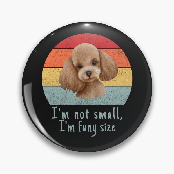 Item preview, Poodle I'm not small, I'm fun size Dog Retro Sun set designed and sold by FreeMind-Design.