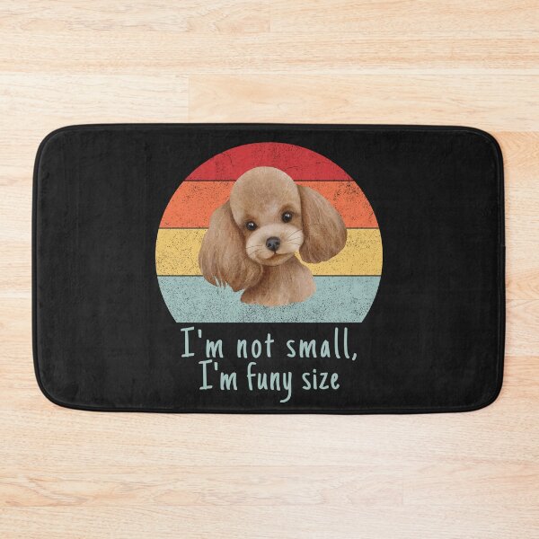 Item preview, Poodle I'm not small, I'm fun size Dog Retro Sun set designed and sold by FreeMind-Design.