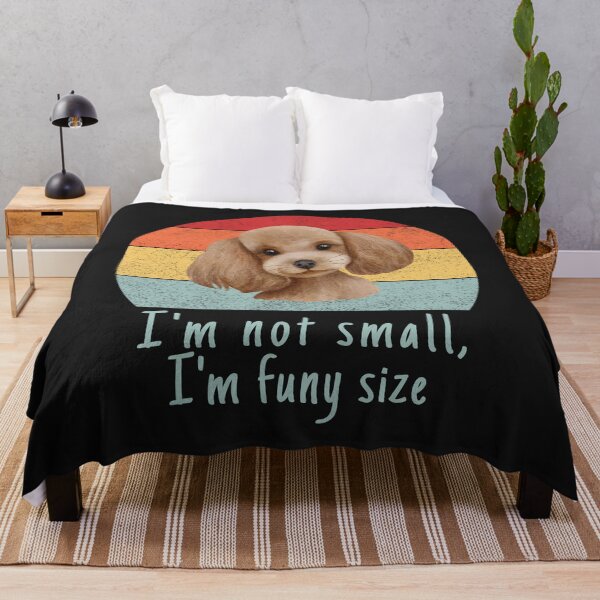 Item preview, Poodle I'm not small, I'm fun size Dog Retro Sun set designed and sold by FreeMind-Design.