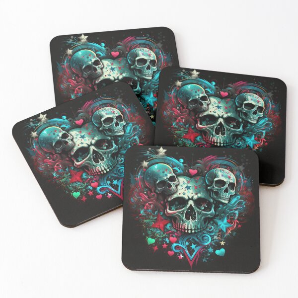 Aperçu de l'œuvre Graffiti Style Skull and Heart Design créée et vendue par scollum.