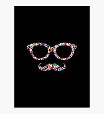 Hipster Glasses Photographic Print