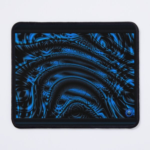 Item preview, Contours Of Form Blue Black Metallic Loops Abstract Art by Xzendor7 designed and sold by Xzendor7 Digital Art Creations.