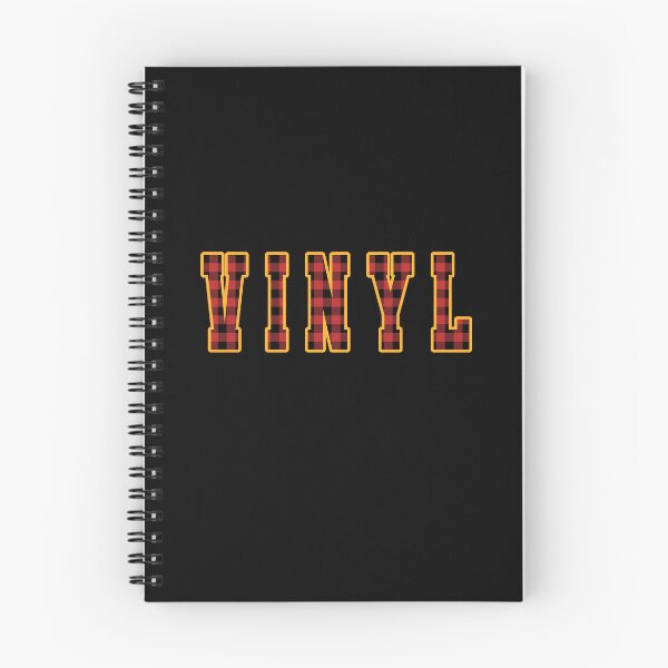 Item preview, VINYL written in red Plaid Varsity Letters with Gold Outline designed and sold by Grepthor.