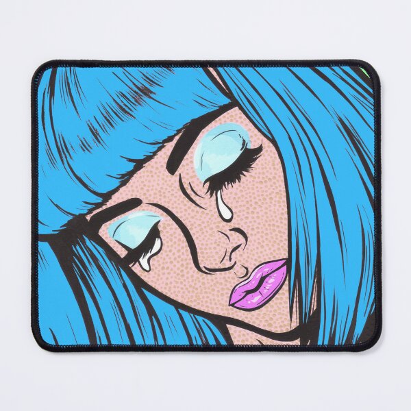 Item preview, Blue Bangs Crying Comic Girl designed and sold by turddemon.