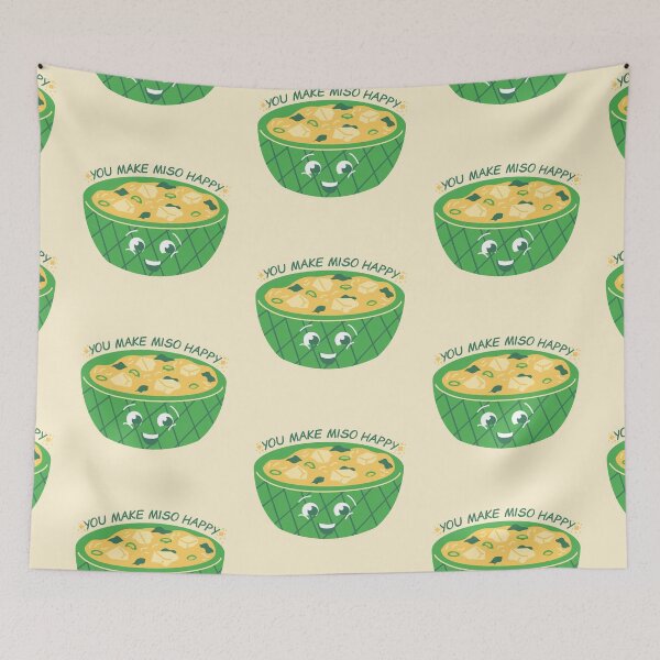 Item preview, Funny Food Pun - You Make Miso Happy designed and sold by greenoriginals.