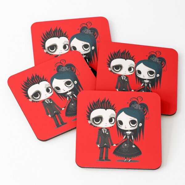 Item preview, Cartoon goth couple designed and sold by Simone Davino.