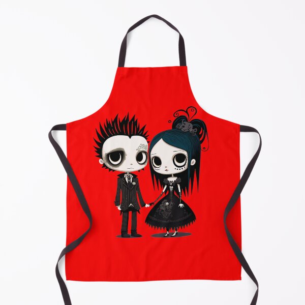 Item preview, Cartoon goth couple designed and sold by Simone Davino.