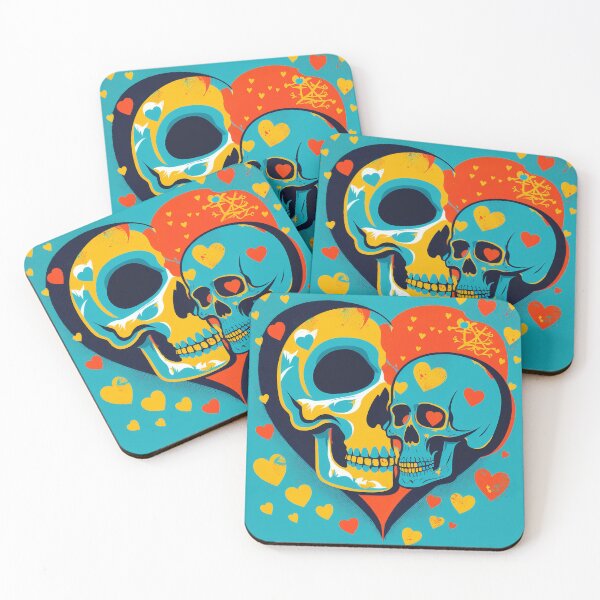 Aperçu de l'œuvre Pop Art Style of Skull and Heart Design créée et vendue par scollum.