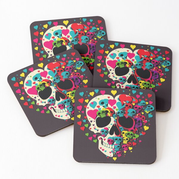Aperçu de l'œuvre Pop Art Style of Skull and Heart Design créée et vendue par scollum.