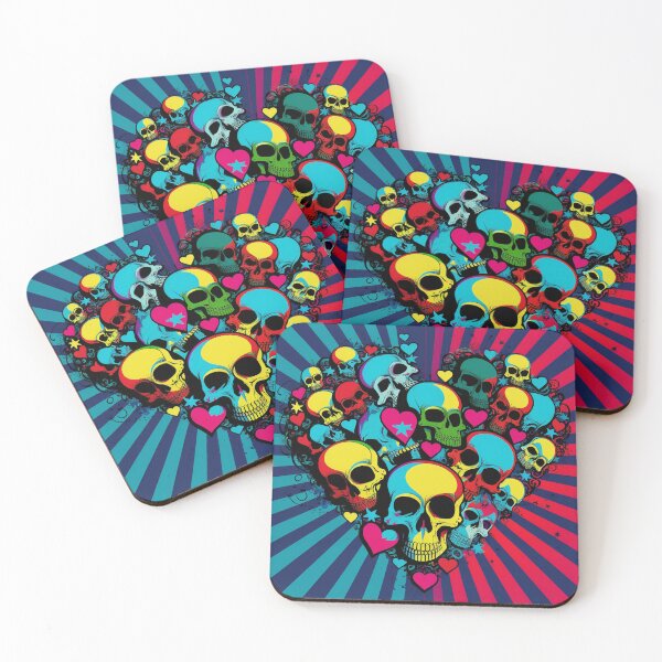 Aperçu de l'œuvre Pop Art Style of Skull and Heart Design créée et vendue par scollum.