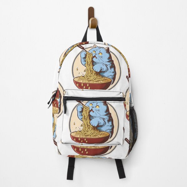 Item preview, cat eating spaghetti, humorous designed and sold by Benjamin Christopher.