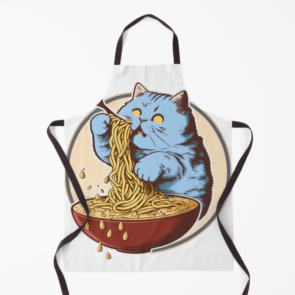 Item preview, cat eating spaghetti, humorous designed and sold by Benjamin Christopher.