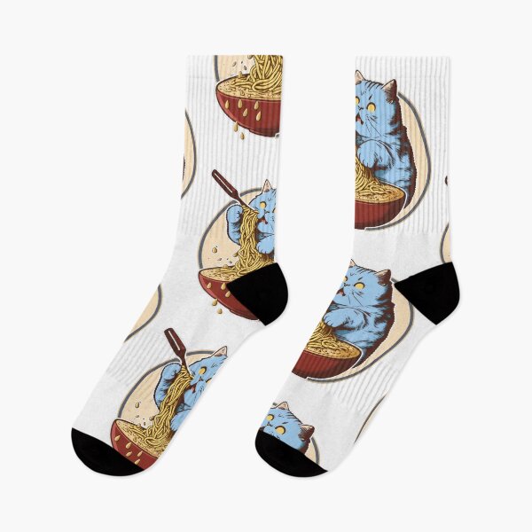 Item preview, cat eating spaghetti, humorous designed and sold by Benjamin Christopher.