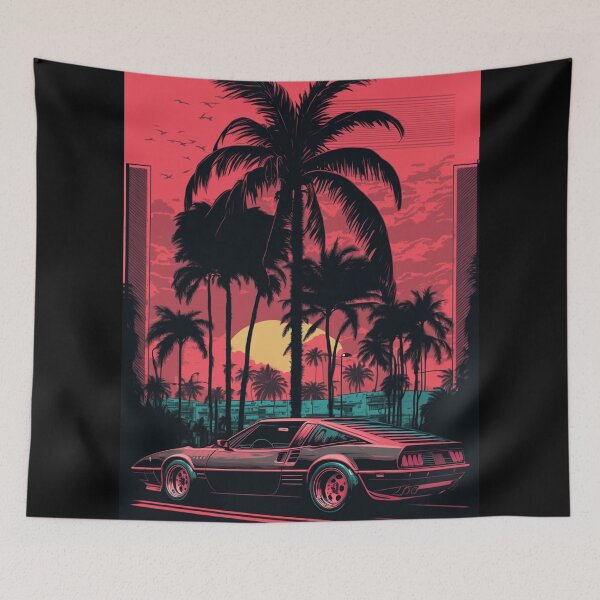 Item preview, Ferrari Synthwave Retro Car designed and sold by yaekus.