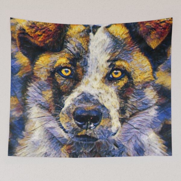 Item preview, Abstract Dog Painting designed and sold by HappyLifeCreate.