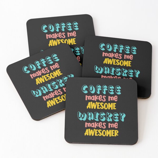 Item preview, Coffee make me Awesome, Whiskey makes me Awesomer designed and sold by hardscuffle.