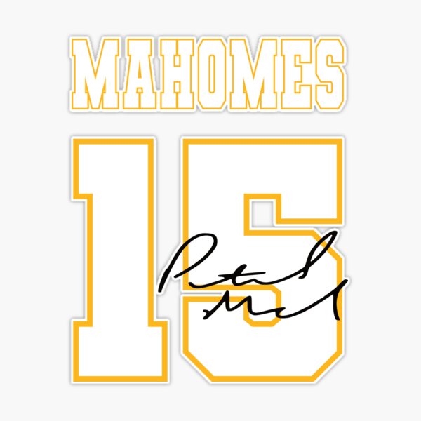 Patrick Mahomes 15 Chiefs  Sticker by fezztee