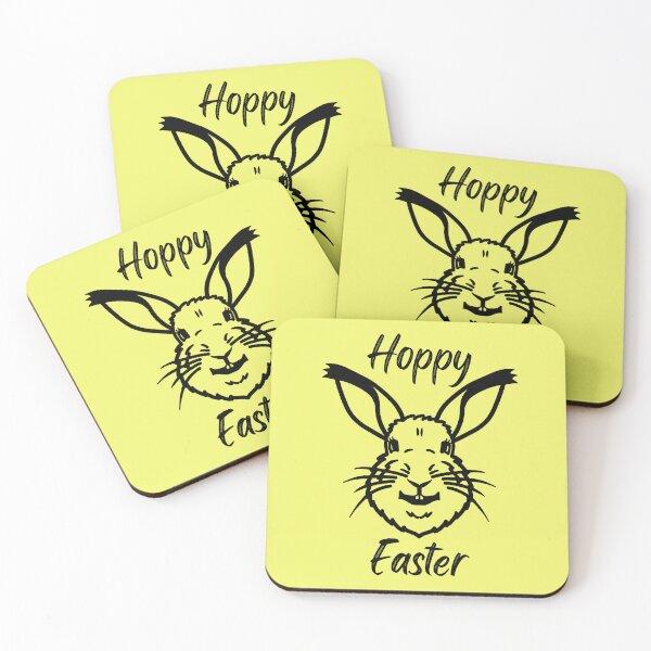 Item preview, HOPPY EASTER  - A smiling, happy bunny rabbit designed and sold by LadySquiggle.