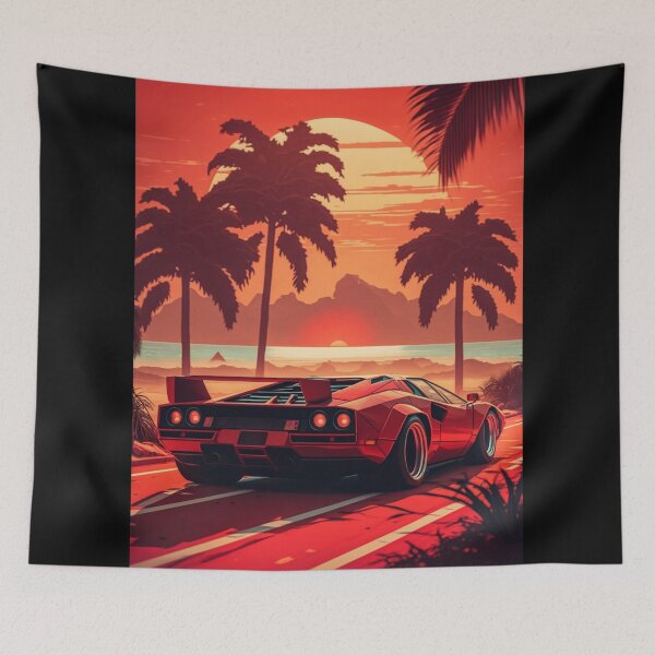 Item preview, Countach Synthwave Retro Car designed and sold by yaekus.