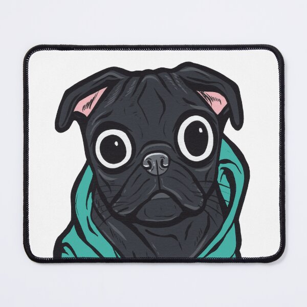 Item preview, Black Pug Hoodie designed and sold by turddemon.