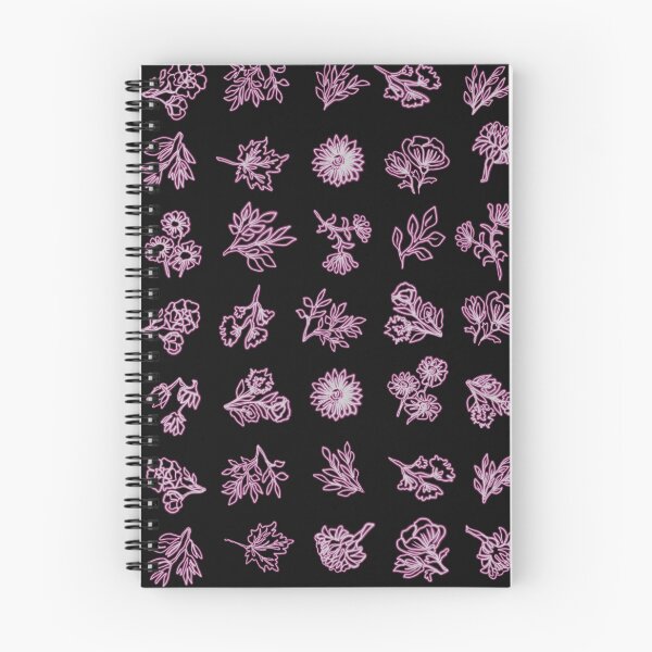 Item preview, Boho Flowers vintage pink line art designed and sold by chuckletuckle.