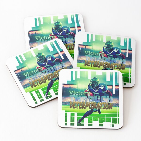 Item preview, Victory Through Determination Football Player Graphic designed and sold by jeremy burt.