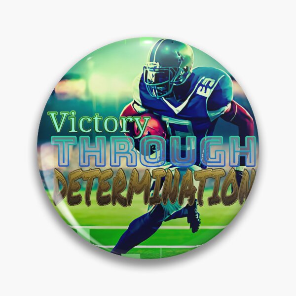Item preview, Victory Through Determination Football Player Graphic designed and sold by jeremy burt.