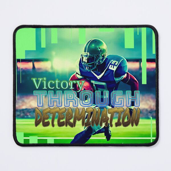 Item preview, Victory Through Determination Football Player Graphic designed and sold by jeremy burt.