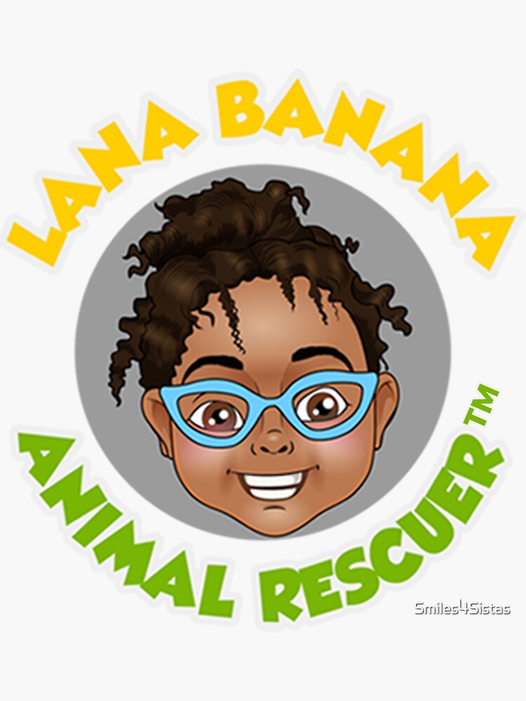 Thumbnail 3 of 3, Sticker, Lana Banana Animal Rescuer  designed and sold by Smiles4Sistas.