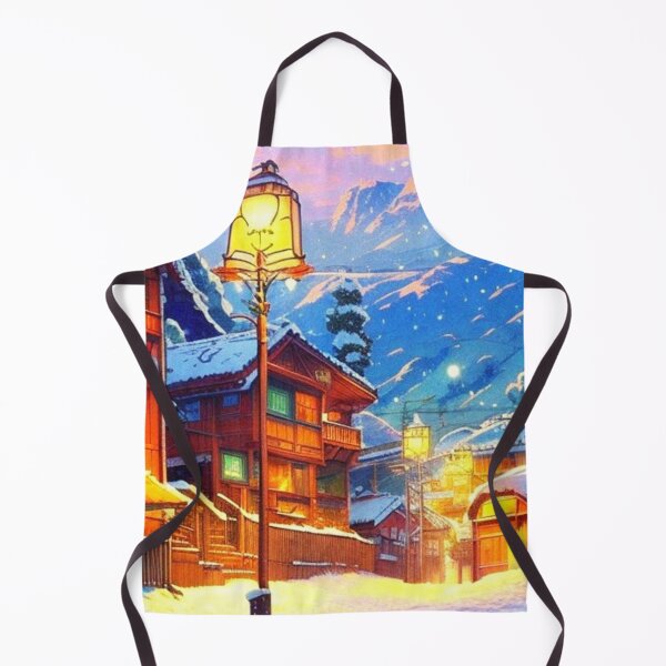 Item preview, Cozy log cabins on the mountain Anime scenery designed and sold by hedoniism-shop.