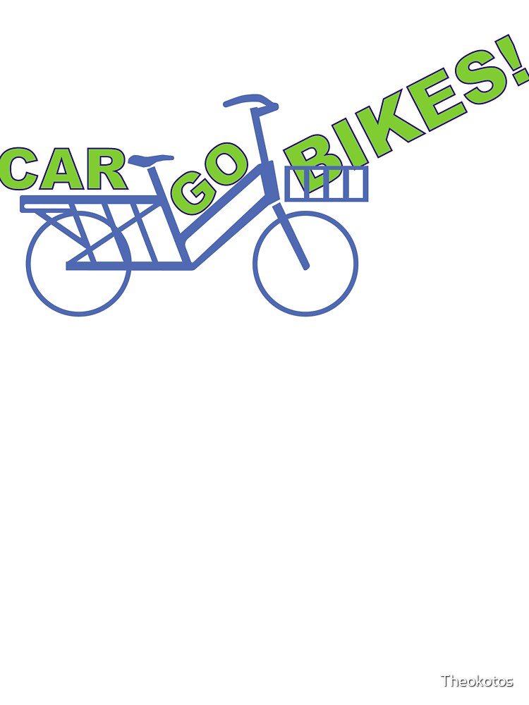 Car-Go Bikes! Simple cargo bike design navy background Kids T