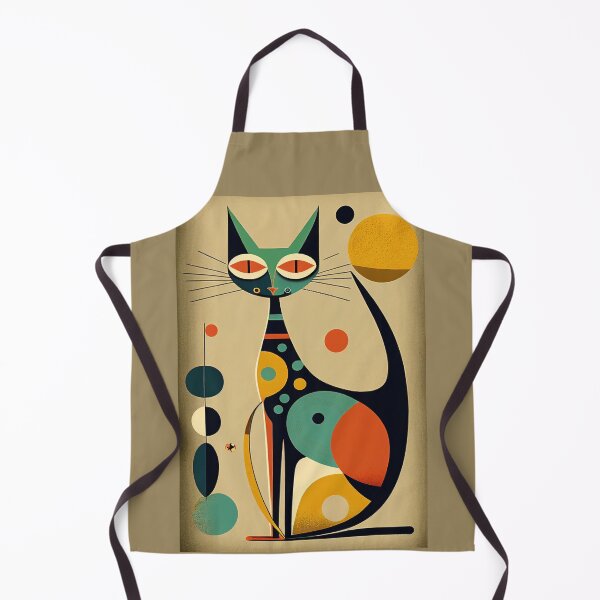 Item preview, Mid Century Cat 18 Abstract Art Print Painting Wall Decor designed and sold by winterkitty88.