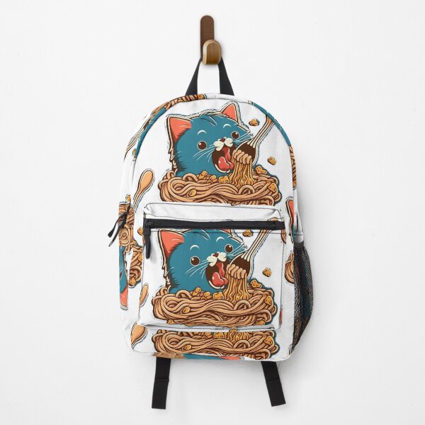 Item preview, cat eating spaghetti, charming designed and sold by Benjamin Christopher.