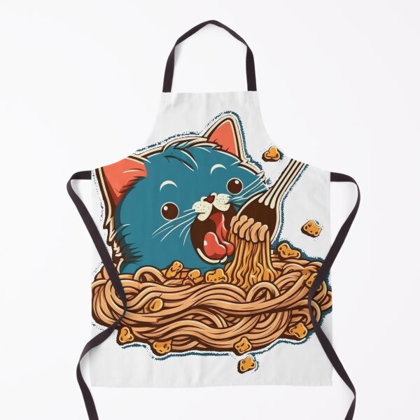 Item preview, cat eating spaghetti, charming designed and sold by Benjamin Christopher.